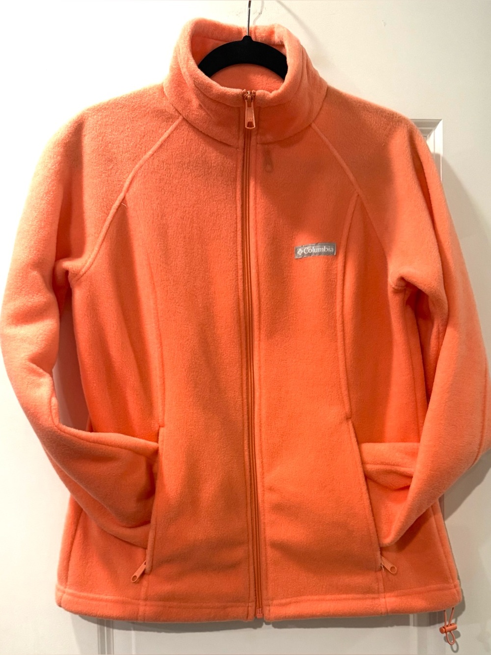 Columbia Women's Coral Orange Full-Zip Teddy Fleece Jacket